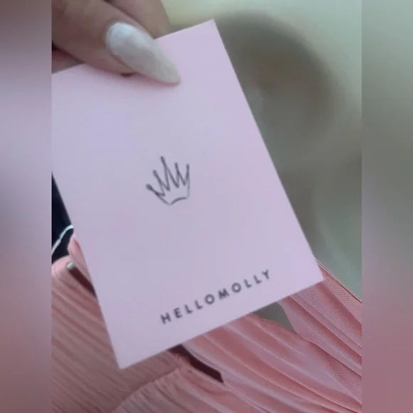 HELLO MOLLY STYLE POINTS MIDI DRESS PINK sz small - Picture 10 of 11